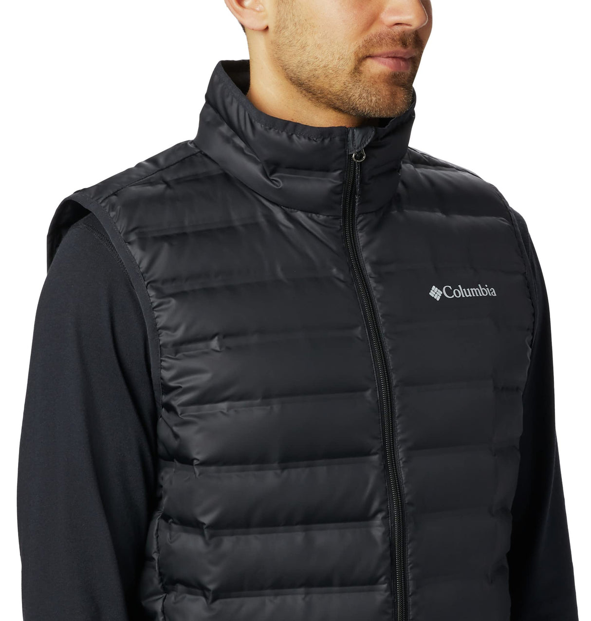 Columbia Lake 22 Down Vest, Chaleco Acolchado para Hombre, Black, Talla L