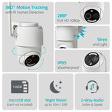 Nedis SmartLife Outdoor Camera | 4G | Full HD 1080p | Pan Tilt | IP65 | Cloud Storage (Optional) / microSD (Not Included) | 5 V DC | with Motion Sensor | Night Vision | White