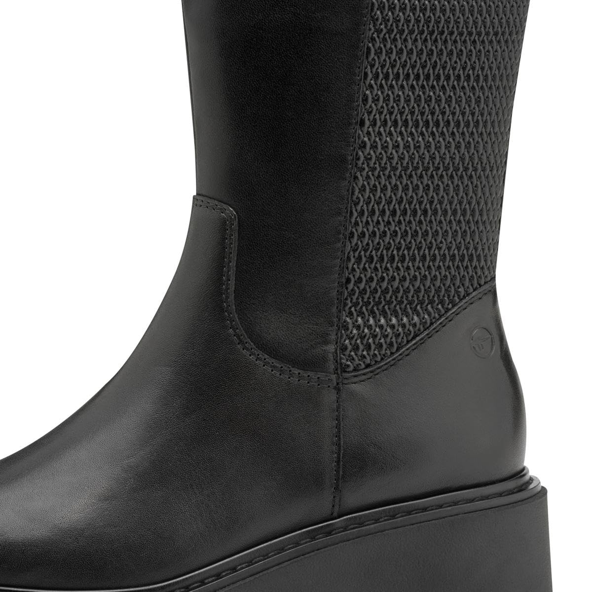 Tamaris Comfort Long Boot Flat, Botas a la Altura de Rodilla Mujer, Napa Negra, 42 EU