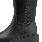 Tamaris Comfort Long Boot Flat, Botas a la Altura de Rodilla Mujer, Napa Negra, 42 EU