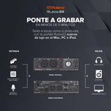 Roland Rubix22 Interfaz de audio USB de dos entradas y dos salidas | Audio en alta resolución | Graba con micros, guitarras, teclas y más | Compacto y resistente | Compatible con Mac, PC y iPad