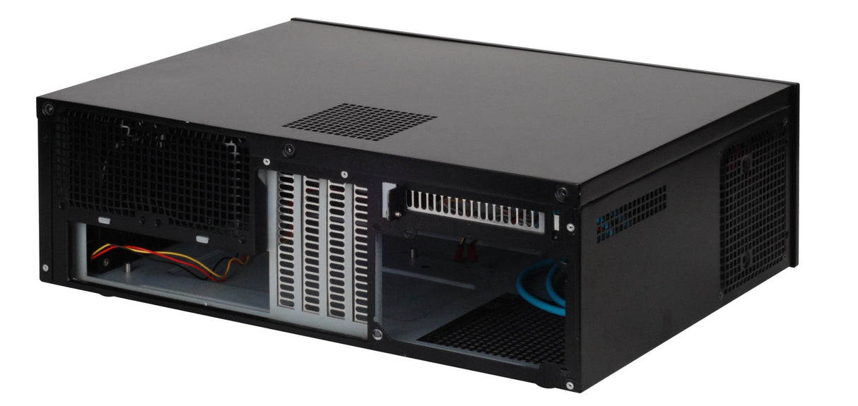 SilverStone SST-GD04B USB 3.0 - Grandia HTPC Micro ATX Carcasa de Ordenador, Rendimiento silencioso con Alto Flujo de Aire, Negro