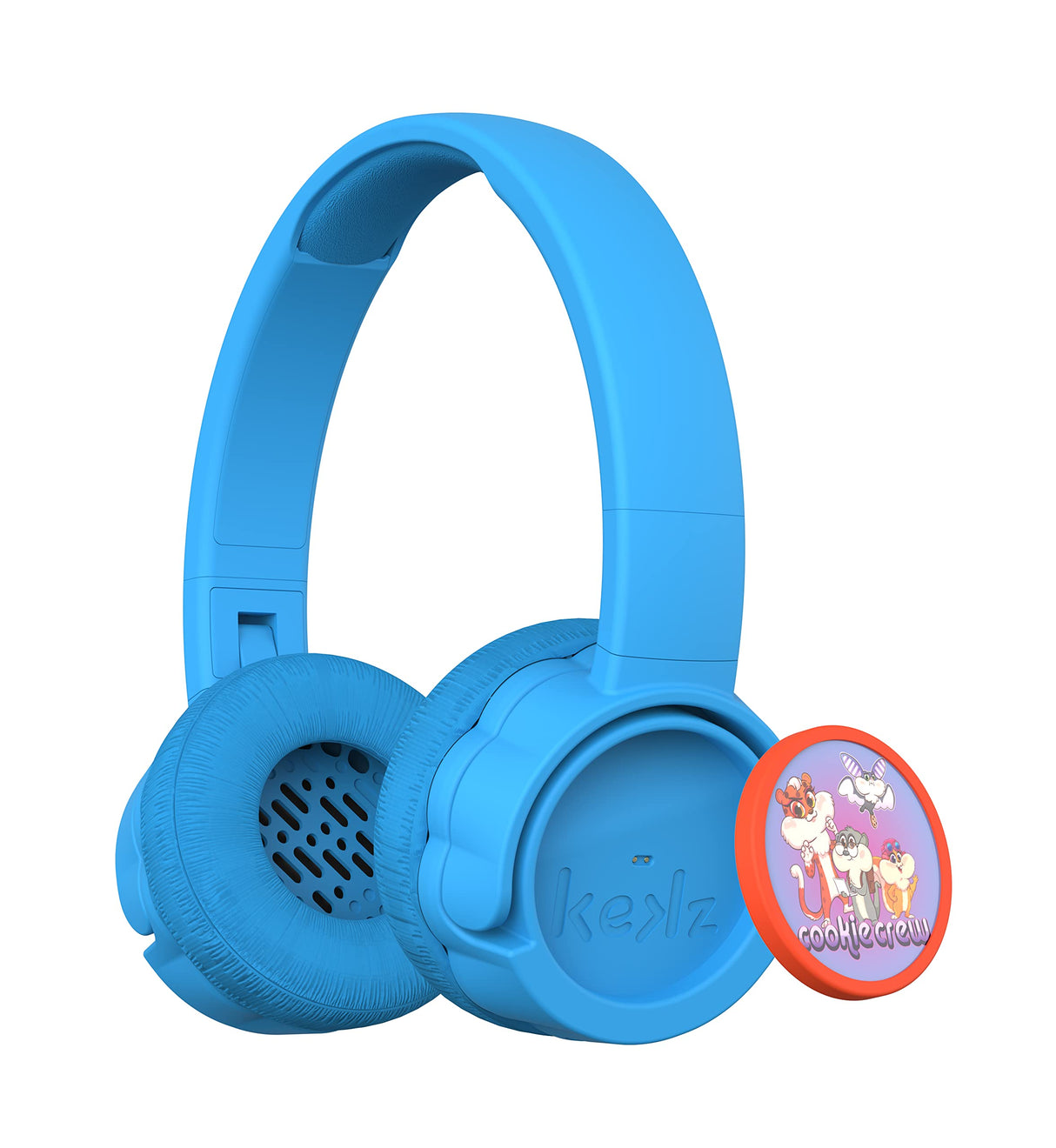 Kekz Drix Blue - Juego de auriculares para galletas (incluye chip de audio Cookie Crew (auriculares para niños a partir de 3 años, auriculares de viaje, aptos para viajes y en casa). Sin descarga, sin
