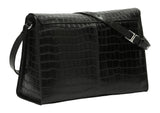 Liebeskind Berlin Lora Shoulderbag, Crossbody Mujeres, Black Croco M