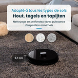 EZICLEAN Robot Aspirador Conectado con Base aspirante I-BOT Z7 Smart