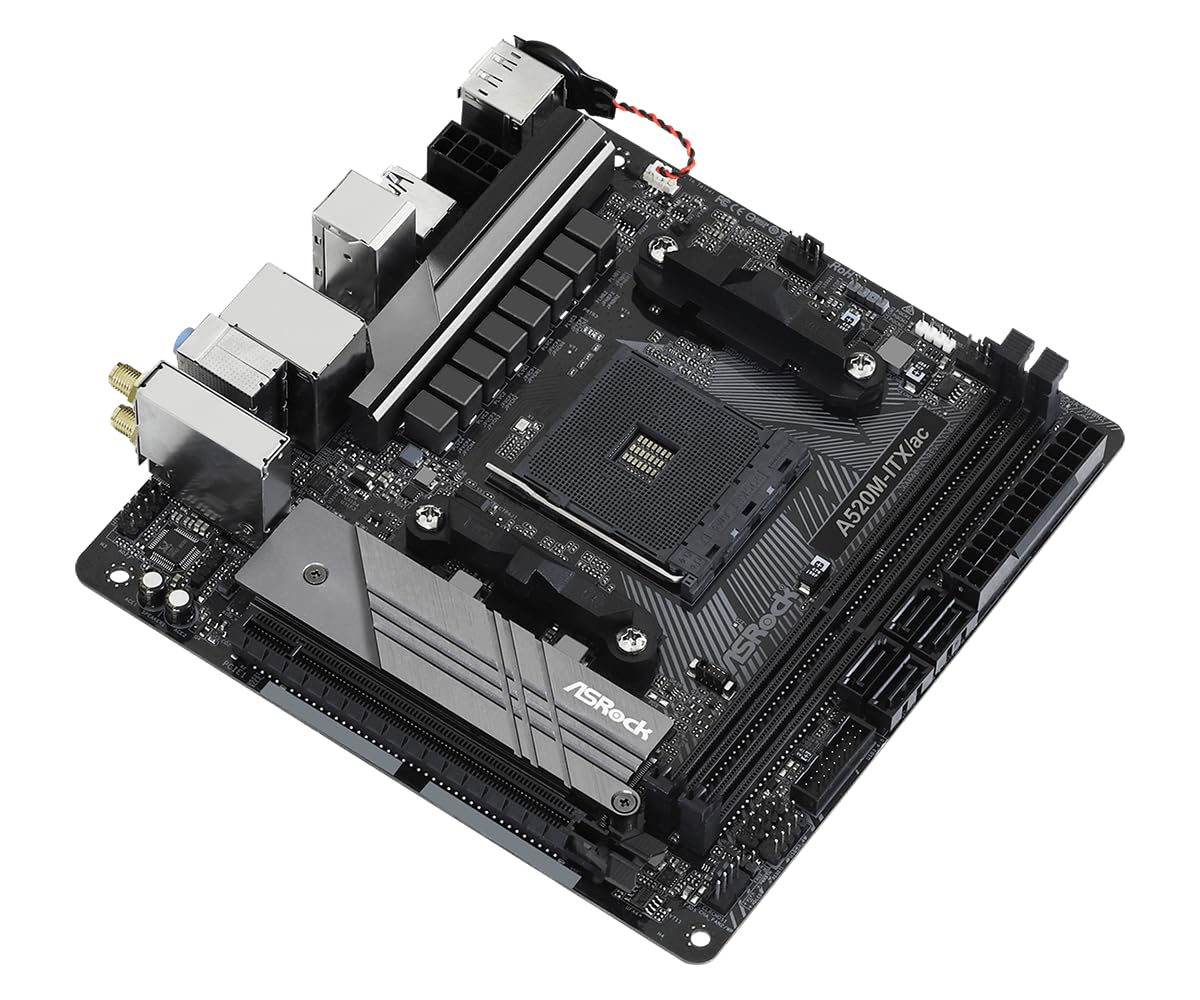 ASRock A520M-ITX / AC es compatible con la placa base de los procesadores AMD AM4 Ryzen ™ / Future AMD Ryzen ™ de tercera generación (series 3000 y 4000).