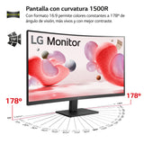 LG 32MR50C-B - Monitor Curvado, 32 Pulgadas, VA 3000:1, 1500R, 16:9, Velocidad 100 Hz, HDMIx2, Super Resolution+, AMD FreeSync Premium, Clasificación E, Negro