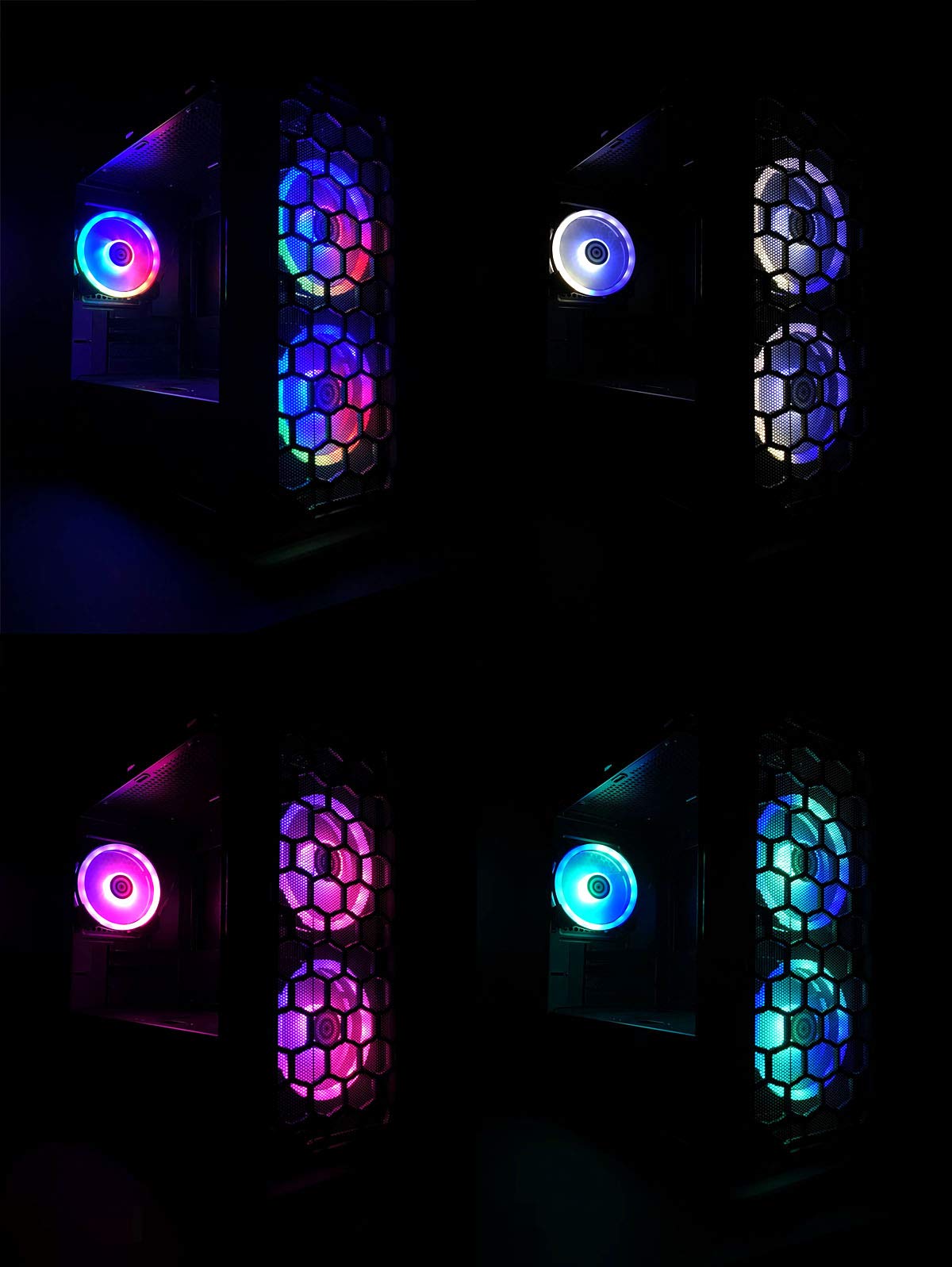 Apevia Prodigy-BK Micro-ATX - Carcasa para Juegos con 1 Panel de Vidrio Templado, Puertos USB 3.0/USB 2.0/Audio, 3 Ventiladores RGB, Marco Negro
