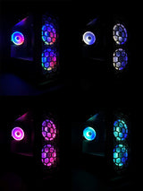 Apevia Prodigy-BK Micro-ATX - Carcasa para Juegos con 1 Panel de Vidrio Templado, Puertos USB 3.0/USB 2.0/Audio, 3 Ventiladores RGB, Marco Negro