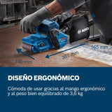 Bosch Professional lijadora de banda GBS 750 (motor de 850 W, con bolsa para lijado de tela, bolsa para polvo)