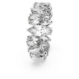 Swarovski Anillo Vittore, Circonita Swarovski de talla pera, Blanco, Baño de rodio