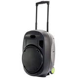 Ibiza - PORT12VHF-MKII - Altavoz portátil 12"/700W MAX con 2 micrófonos (VHF), mando a distancia y funda protectora - Bluetooth, USB, SD - Autonomía de 5 a 7h