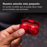 Beats Solo Buds — Auriculares intraurales Bluetooth inalámbricos | 18 Horas de autonomía | Compatibilidad con Apple y Android | Micrófono Integrado - Rojo Transparente