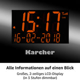 Karcher Dab 2420 Dab+, UKW - Reloj Despertador estéreo con Pantalla Simmbares y Alarma Dual de 5.5 Pulgadas, Color Negro