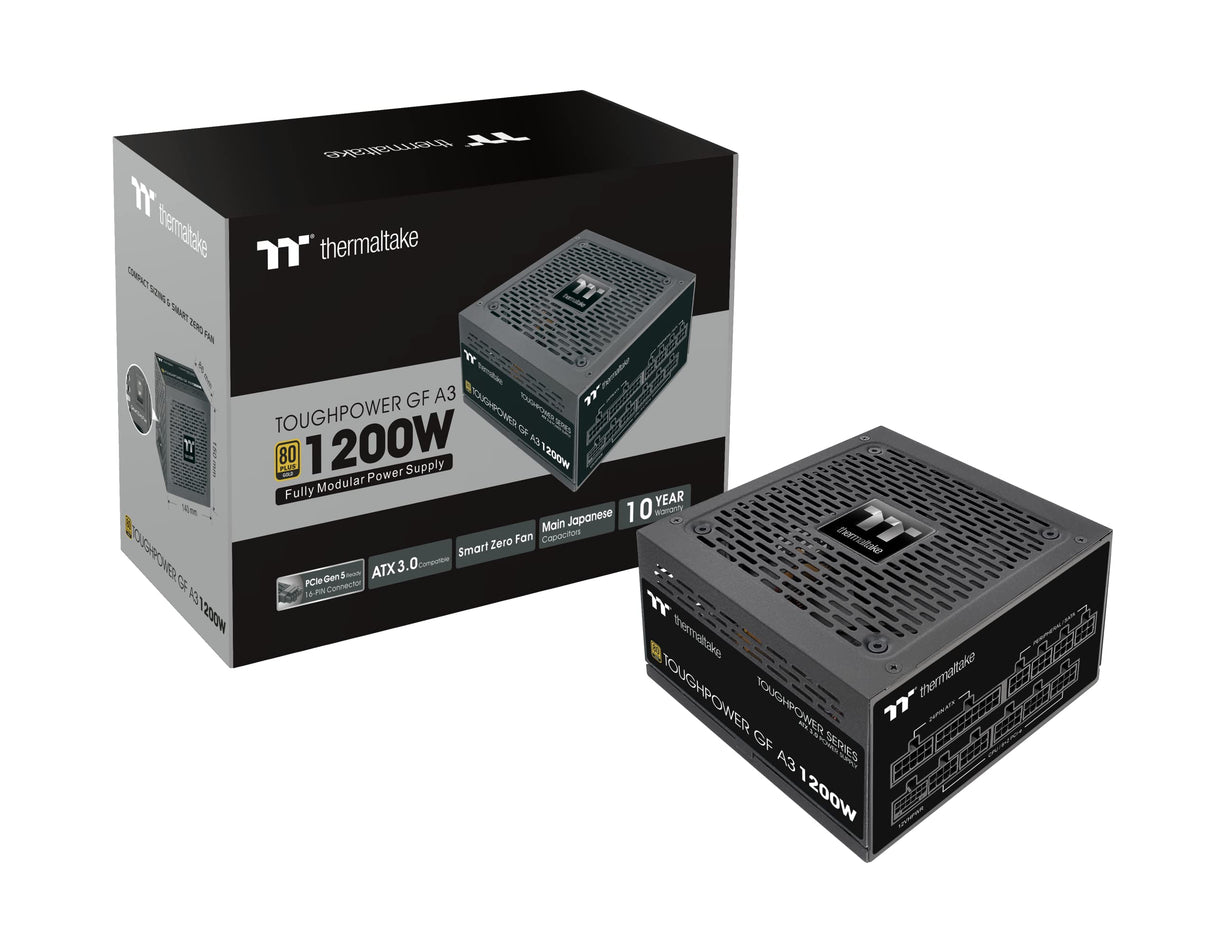 Thermaltake Toughpower GF A3 1200W Oro | Totalmente Modular | ATX 3.0 | PCIe de 5.ª generación