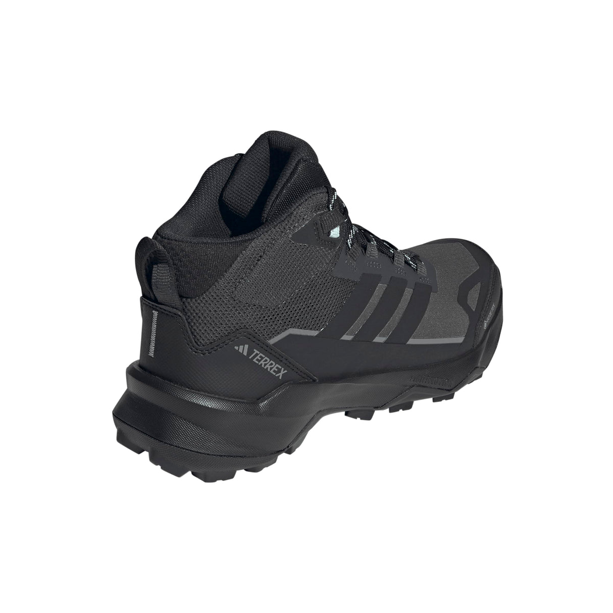 adidas Terrex Skychaser AX5 Mid Gore-Tex Hiking Shoes, Zapatos de Senderismo Mujer, Carbon/Core Black/Semi Flash Aqua, 40 2/3 EU
