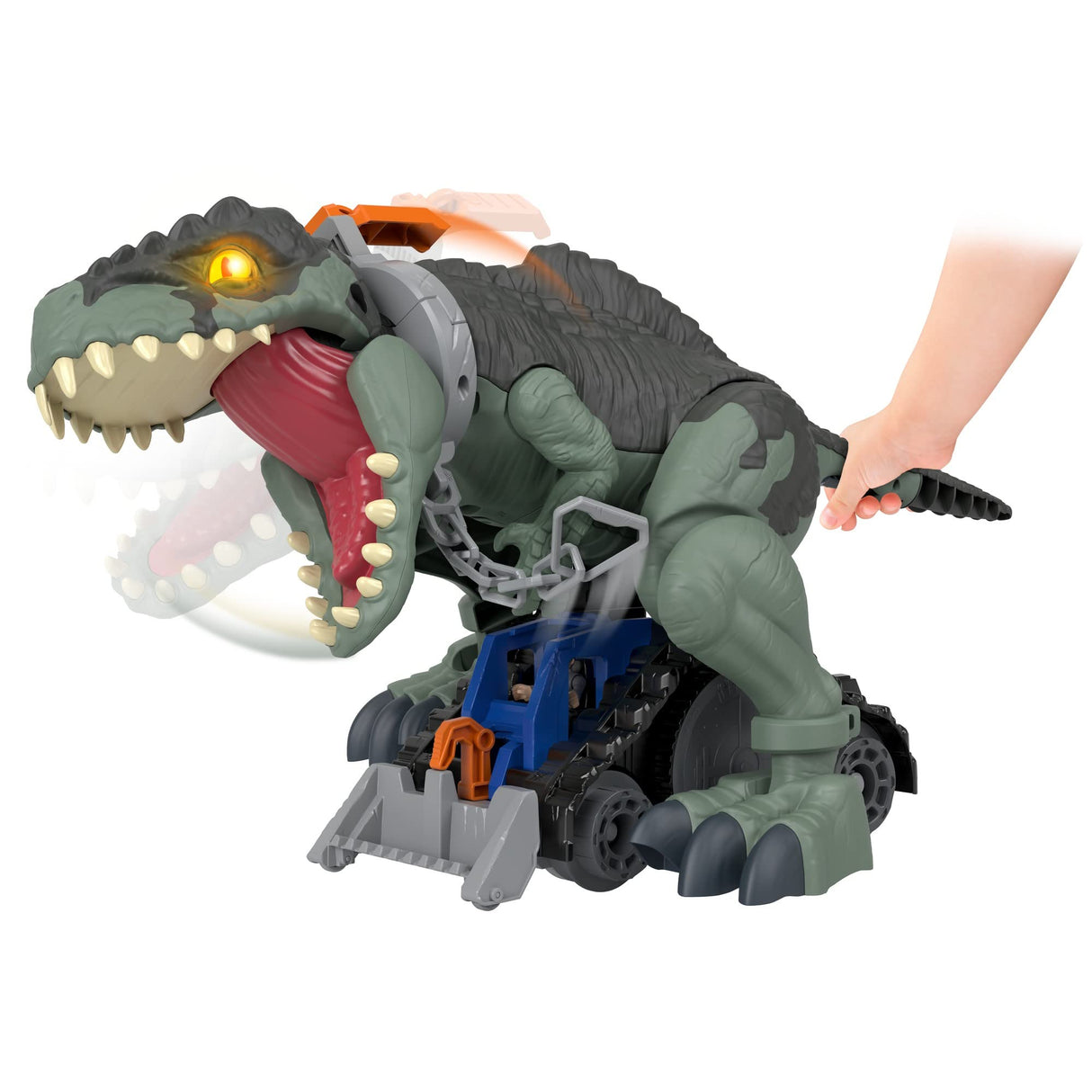 Fisher-Price Imaginext Jurassic World Dinosaurio desenjaulado, Figura Grande de Juguete articulada con Luces, Regalo para niños +3 años (Mattel GWT22)