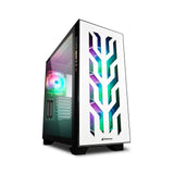 Sharkoon Elite Shark CA300T - Caja de Ordenador, PC Gaming, Torre E-ATX, Blanco