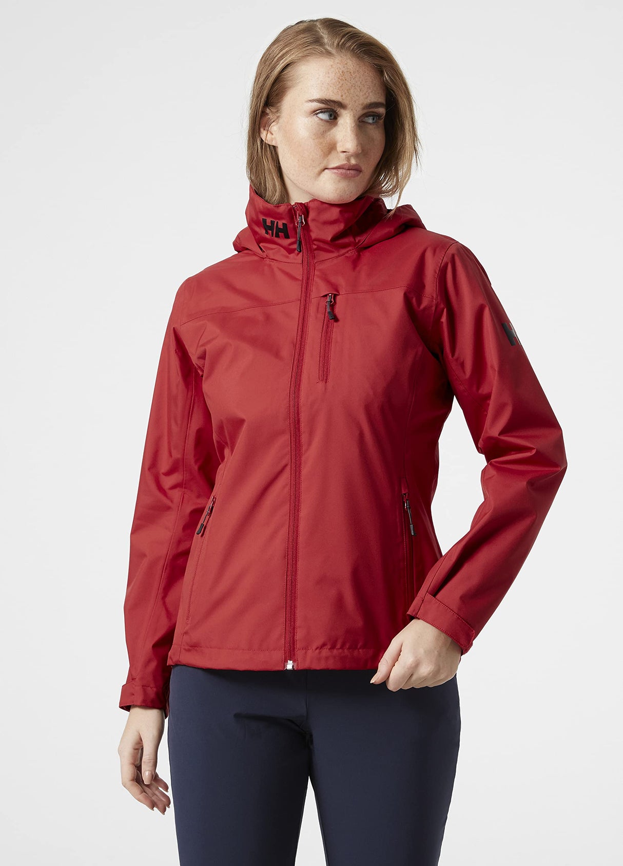 Helly Hansen W Crew Hooded Midlayer Jacket, Forro Polar Mujer, Rojo, M