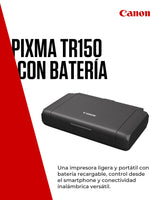 Canon Pixma TR150 Impresora, con bateria negro