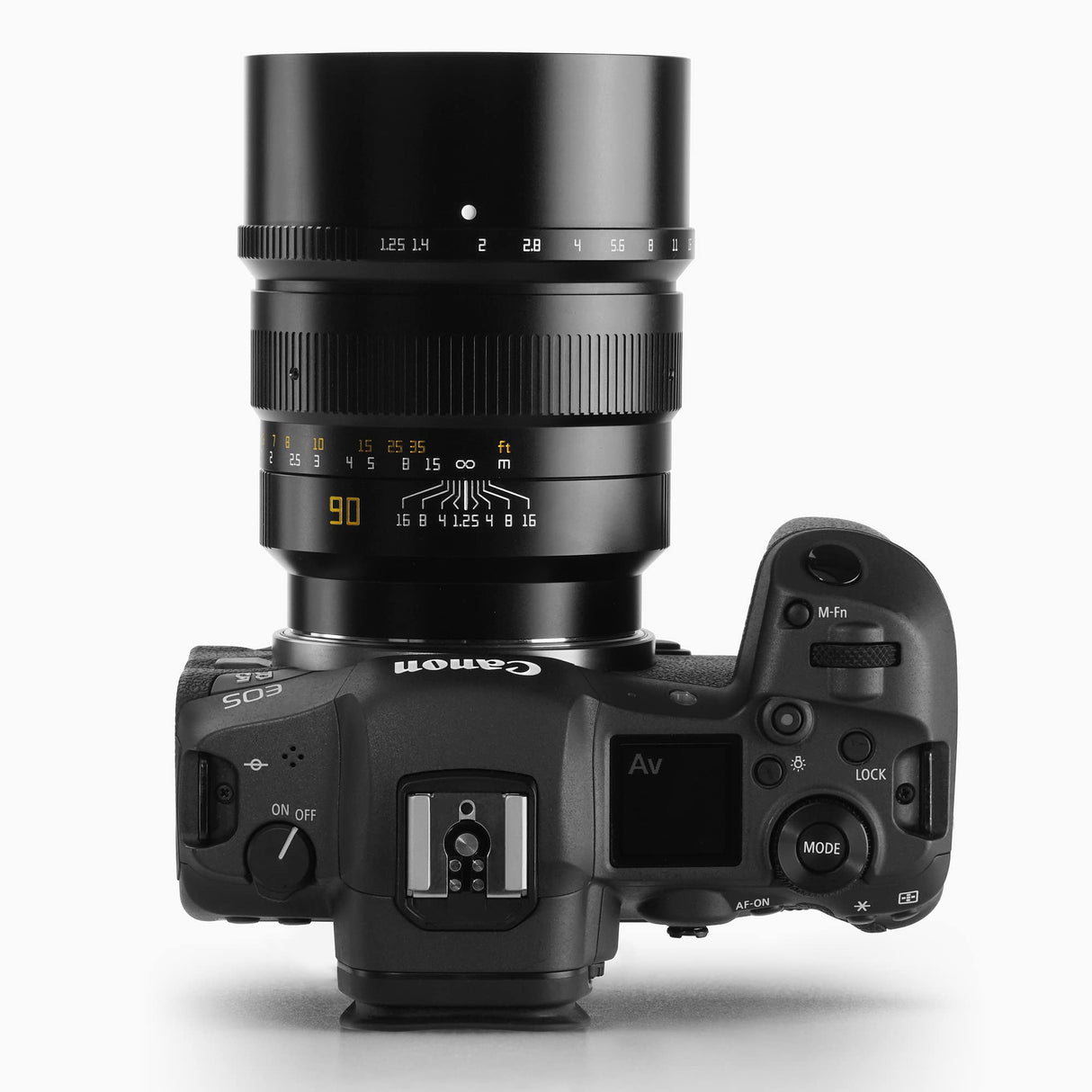 TTArtisan Lente con Cuerpo de Metal de 90 mm F/1.25 Compatible con Montura Canon R - Negro