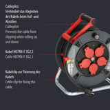 Brennenstuhl Carrete de cable profesional 320 KU 4200, cable de 40 m en negro, fabricado en plástico especial, para uso en obras de construcción y uso permanente en exteriores, fabricado en Alemania