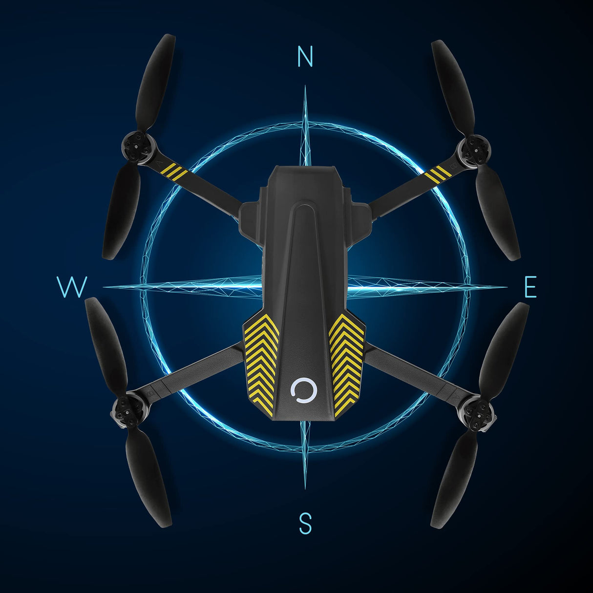 OVERMAX X-BEE Drone teledirigido con cámara 4K FPV Live con WiFi 5 GHz, Alcance 600 metros, Velocidad hasta 40km/h, GPS Clase C0, Batería 1820mAh, Luces LED, Zoom avanzado, 4 hélices de repuesto