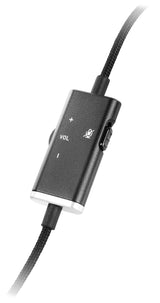 MSI Immerse GH20 - Auriculares para Juegos con Cable, diseño Ligero Ajustable, Controles de Volumen en línea, Auriculares Aptos para Gafas, Conector de Audio de 3.5 mm, PC/Mac/PS4/Xbox, Negro, Grande