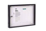 Arregui PAN44 Panel de Anuncios de Aluminio y metacrilato para 2 Hojas DIN A4, Negro, 35 x 48 x 5 cm