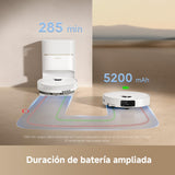 DREAME D20 Pro Plus Robot Aspirador y Fregado 2 en 1, 13.000 Pa, Cepillo Doble para Pelo de Mascotas, Limpieza de Esquinas, Vaciado, Navegación LDS, Esquiva con Láser, Suelos Duros/Alfombras, 5200 mAh