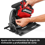 Einhell Professional Sierra de incisión con batería TP-PS 18/165 Li BL-Solo Power X-Change (18V, Ø 165 mm, hoja de sierra, Brushless, profundidad de corte 56 mm, ajuste sin herramientas, sin batería)