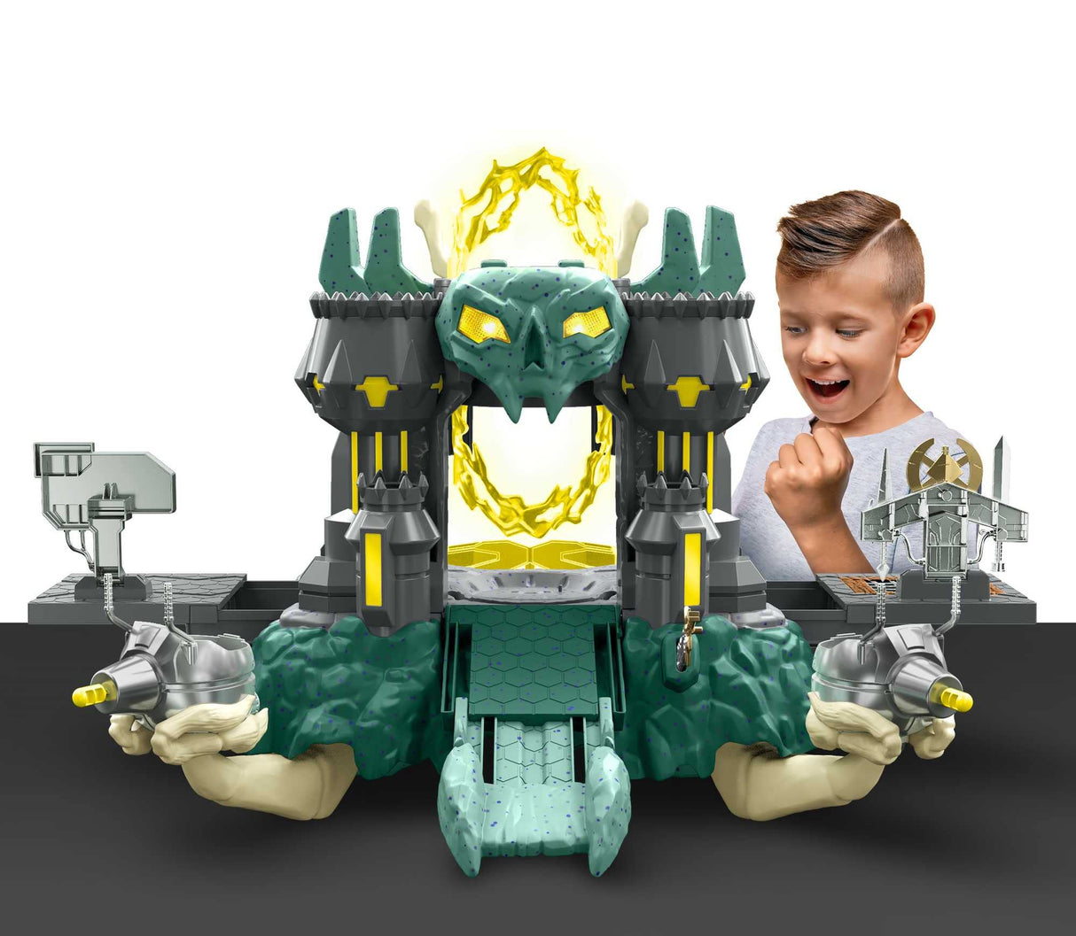Masters of the Universe - He-Man and the Masters of the Universe Castillo de Grayskull con luces y sonidos para figuras de acción, juguete +4 años (Mattel HGW39)