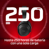 HyperX Cloud Alpha Wireless 2 - Auriculares Gaming inalámbricos con Base RGB, Drivers 53mm, batería hasta 250h, Bluetooth, 2.4GHz, PC, PS4, PS5, Xbox, Switch, Color Negro