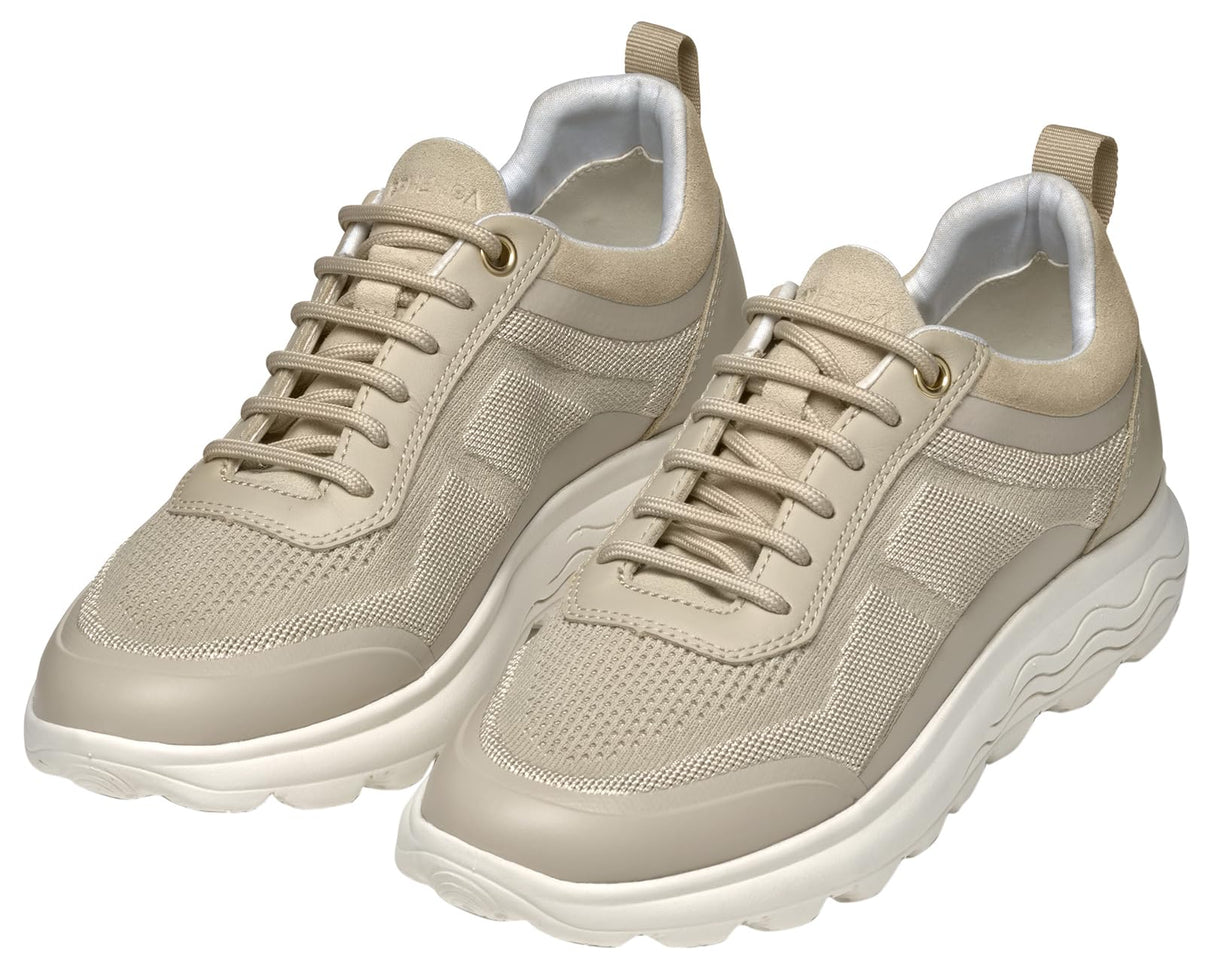 Geox D Spherica C, Zapatillas Mujer, Lt Taupe, 38 EU
