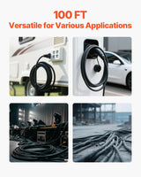 VEVOR SOOW - Cable de alimentación (10 AWG 3 conductores, extensión eléctrica resistente, 600 V, longitud 30,48 m, funda de goma CPE, conductor de alambre fino cobre, cable eléctrico para necesidades