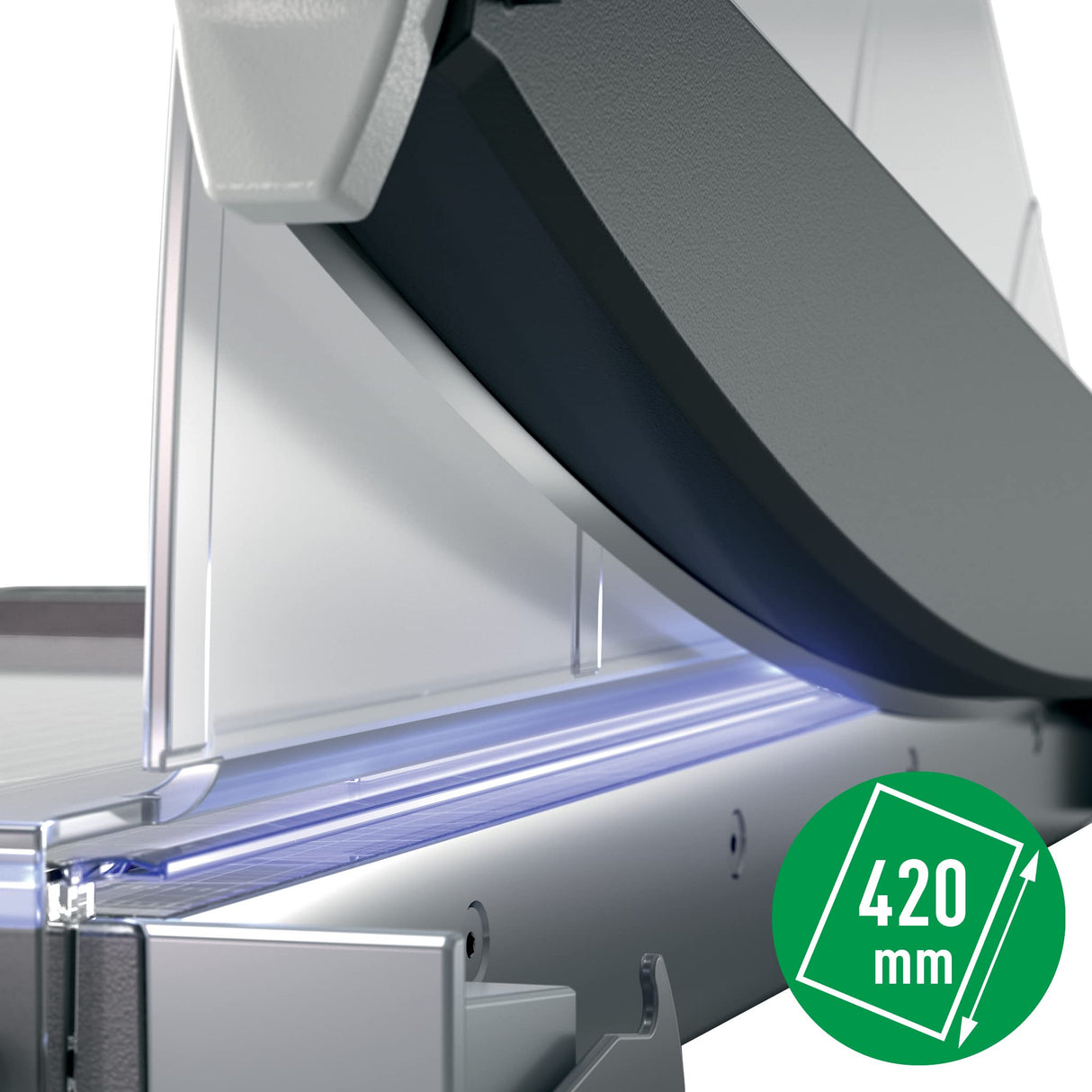 Leitz Precisión Guillotina Profesional de Papel A3 para Oficina, Corta 25 Hojas, Longitud de Corte 457mm, Cuchilla de Acero, Base de Cristal Resistente, Sistema de Protección y Guía de Corte, 90240000