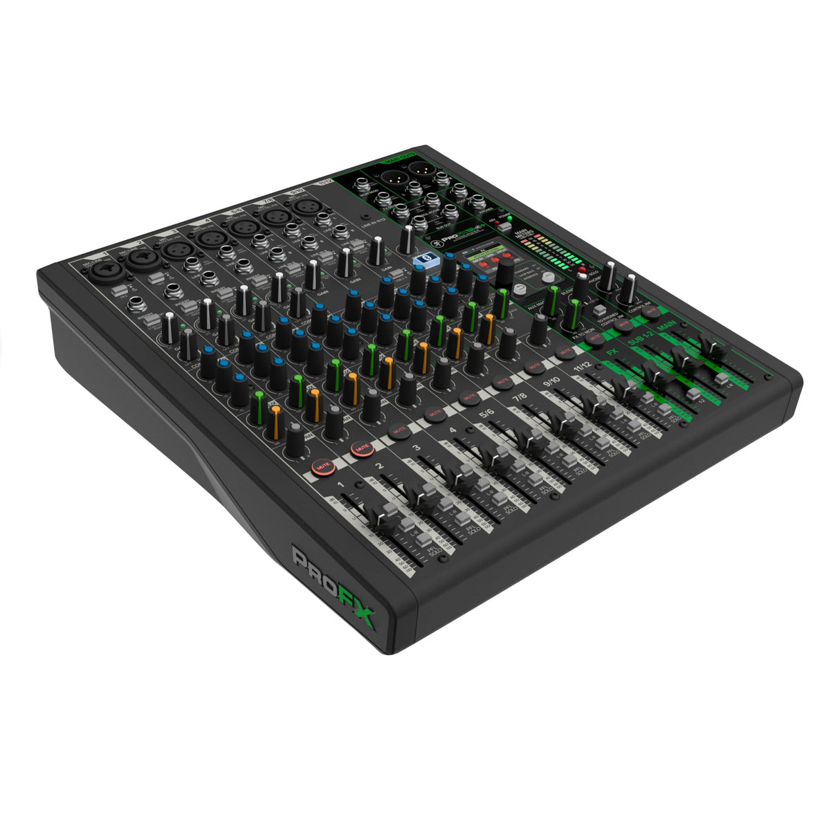 MACKIE ProFX12v3+ Mezclador Analógico de 12 Canales con Efectos Mejorados, Modos de Grabación USB y Bluetooth Negro