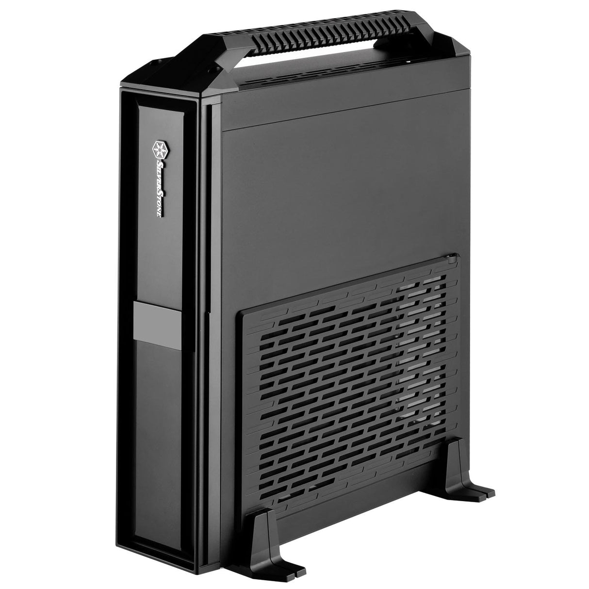 SilverStone SST-ML08B-H - Carcasa de Ordenador Milo Slim HTPC Mini-ITX, con asa, Negro