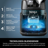 Ninja Detect Power Pro Batidora y Procesador de alimentos 3 en 1 (1200W), vaso de 680 ml y cuchilla para masa, ideal para mezclar, picar y batir, negro, TB401EU