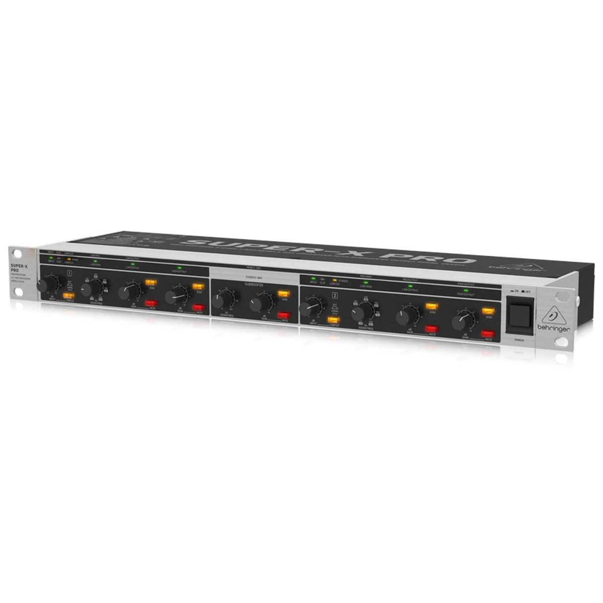 Behringer SUPER-X PRO CX2310 V2 Crossover estéreo de alta precisión de 2 vías/mono de 3 vías con salida de subwoofer