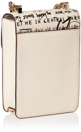 DKNY Elissa Phone Crossbody, Bolso Bandolera para Mujer, Graffiti Blanco, Talla única