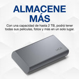 LaCie Mobile SSD Secure 2TB — diseño fino, USB‑C SSD externo portátil, Grey, para Mac y Windows — incluye Rescue Data Recovery