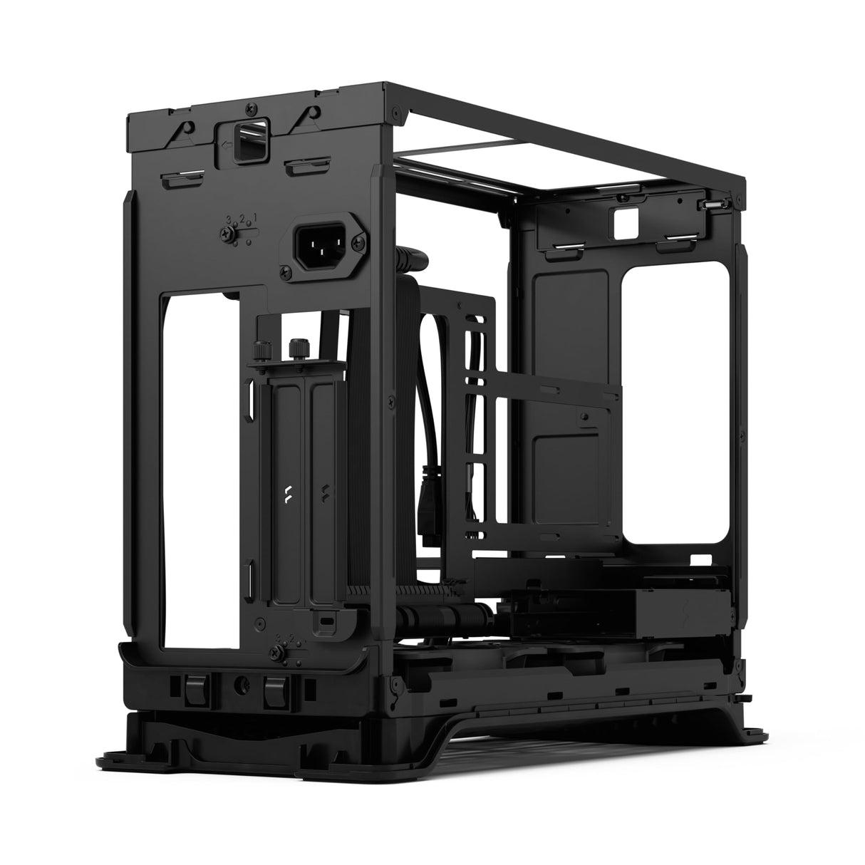Fractal Design Era 2 ITX PC Case in Silver - Aluminio anodizado Elegante, Superficie de Nogal Macizo, Compatible con GPU de 3 Ranuras, Cable Riser PCIe 4.0 Incluido