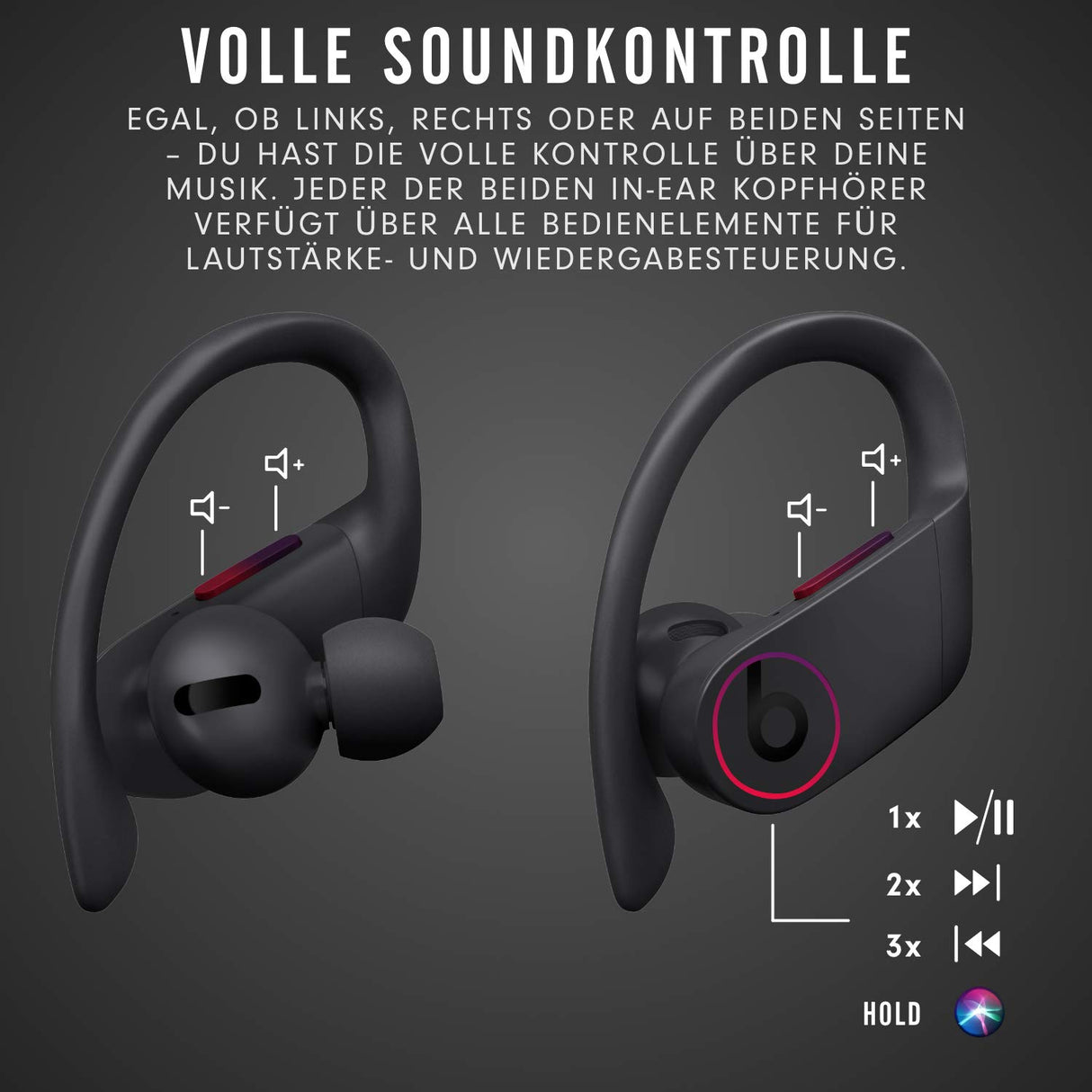 Beats by Dr. Dre Powerbeats Pro, Auriculares Totalmente Inalámbricos, Bluetooth NFC, Talla Única, Negro