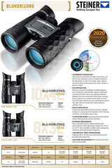 Steiner BluHorizons - Prismáticos con tecnología única de Lentes, protección Ocular, compactos, Ligeros, Ideales para Actividades al Aire Libre y Eventos Deportivos, 10 x 42