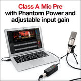 IK Multimedia Irig Pre HD - Interfaz Digital de Micrófono de Alta Definición con Preamplificador de Calidad de Estudio, Negro