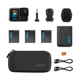 GoPro Paquete de batería extendida HERO13 Black: Incluye Cargador de batería Dual, 3 baterías Enduro, Tarjeta microSD de 64 GB, Soporte Adhesivo Curvo y Estuche para cámara