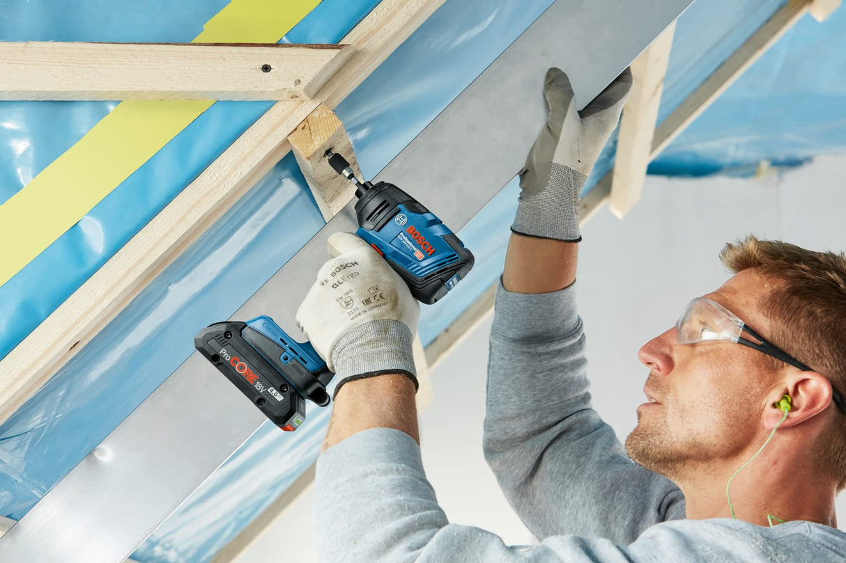 Bosch Professional 18V System GSR 18V-90 C +GDR 18V-210 C +GBH 18V-24 C +GOP 18V-28 - Set atornillador +ator. impacto +martillo +multiherramienta (2 bat. ProCORE 5.5Ah, 1 bat. ProCORE 4.0Ah, L-BOXX)