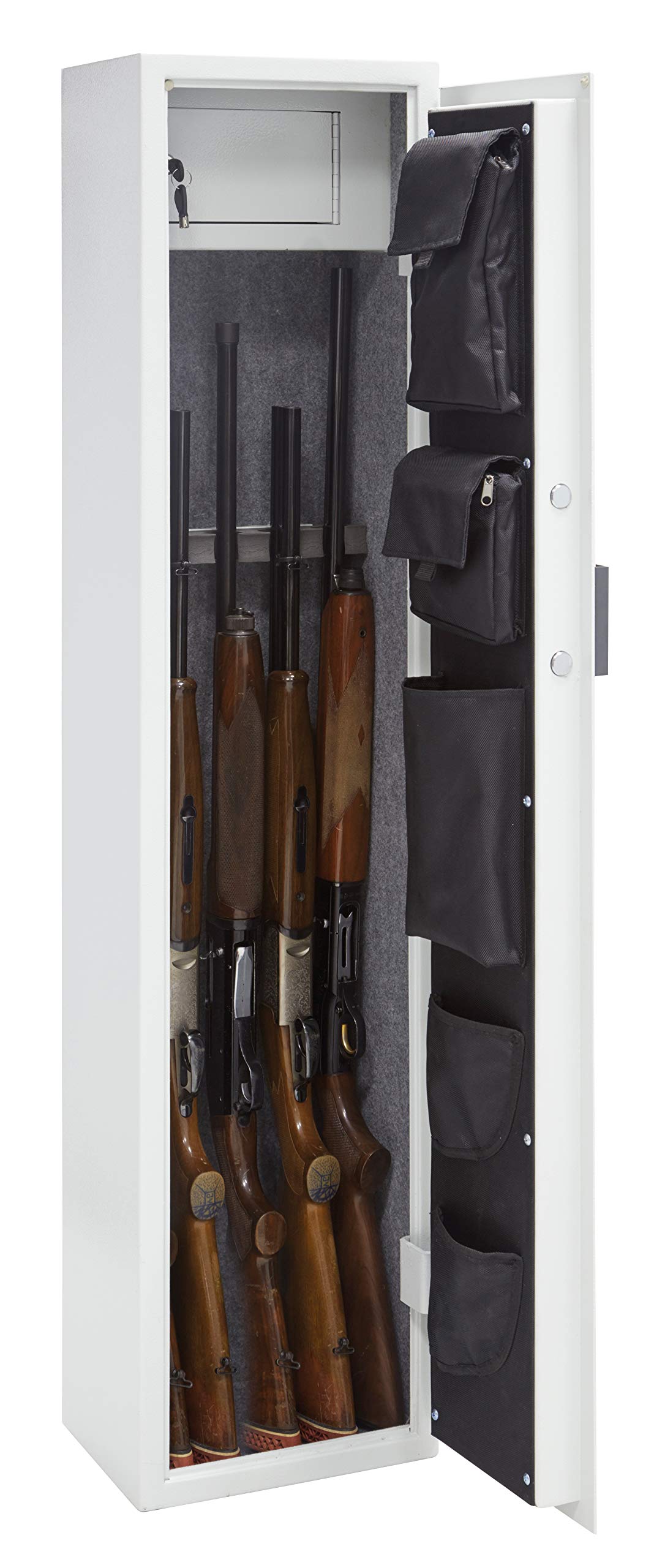 ARREGUI Golden ARM054 Armero de Acero para 5 Escopetas, con Cajón, Bolsillos y Tapizado Interior | Caja Fuerte para Armas | FRANCIA e ITALIA: válido para todas armas | ESPAÑA: no homologado