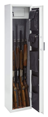 ARREGUI Golden ARM054 Armero de Acero para 5 Escopetas, con Cajón, Bolsillos y Tapizado Interior | Caja Fuerte para Armas | FRANCIA e ITALIA: válido para todas armas | ESPAÑA: no homologado